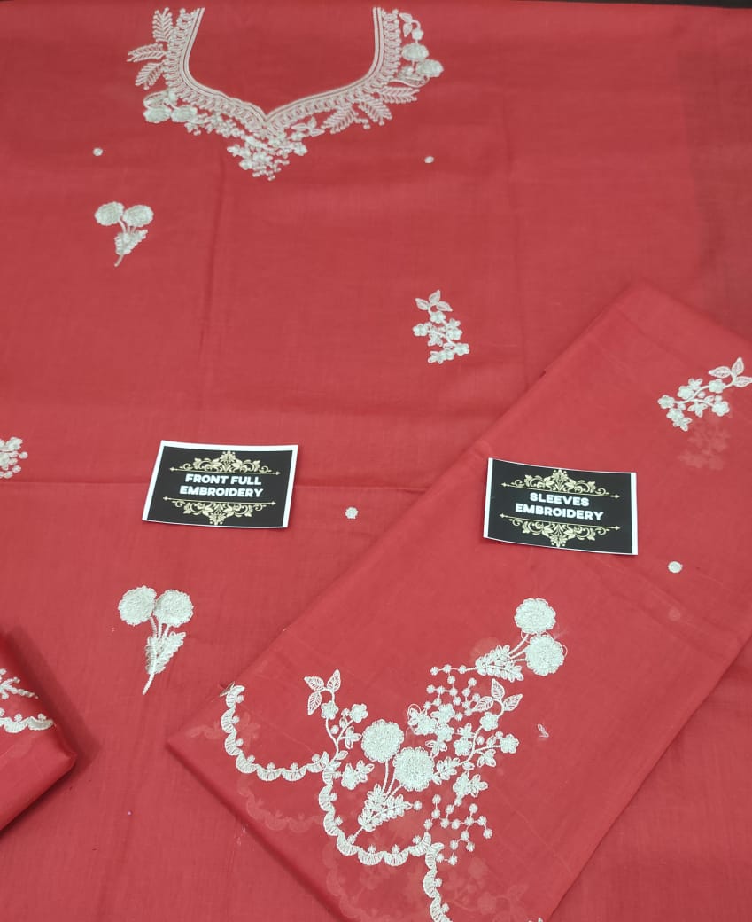 2pc Mix Brands Embroidered Lawn Set