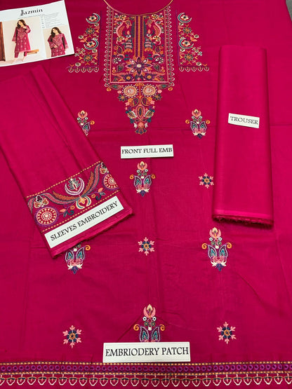 2pc Mix Brands Embroidered Lawn Set
