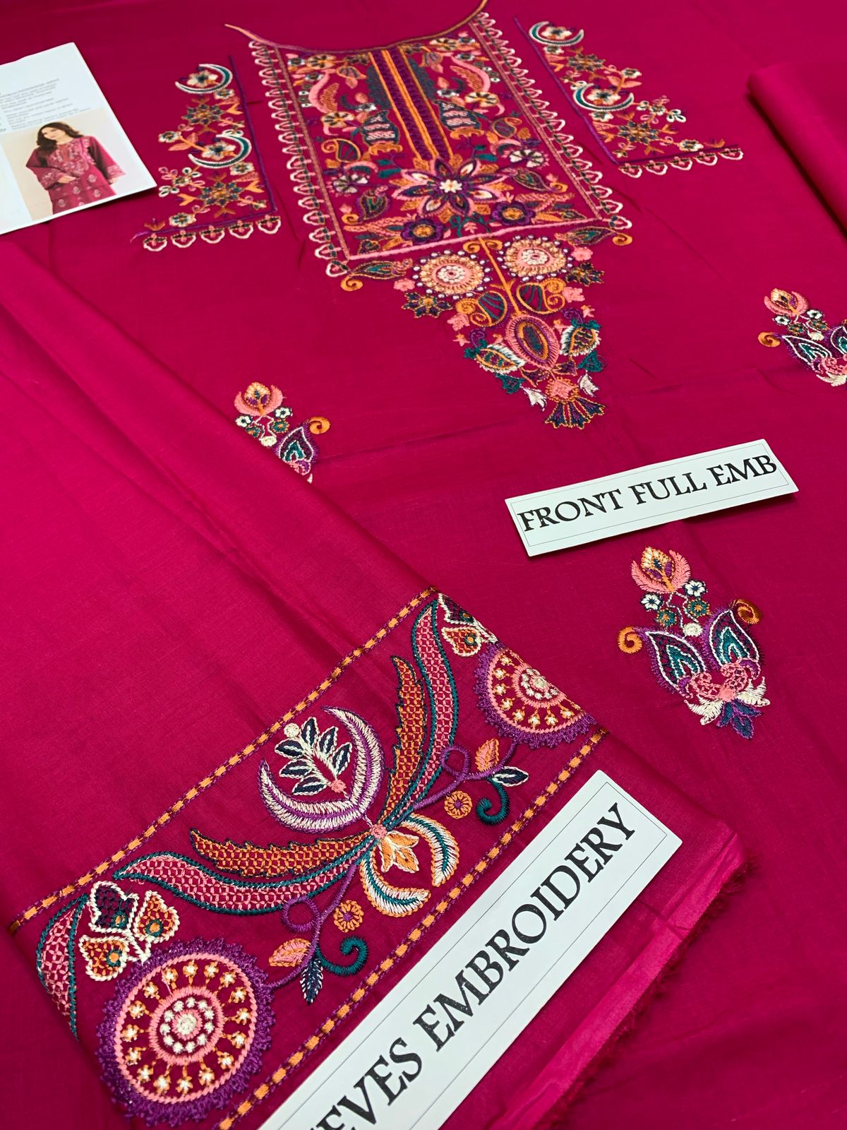 2pc Mix Brands Embroidered Lawn Set