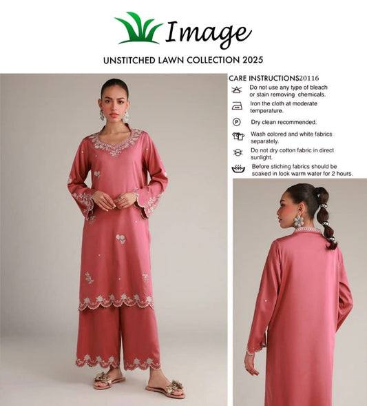 2pc Mix Brands Embroidered Lawn Set