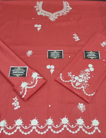 2pc Mix Brands Embroidered Lawn Set