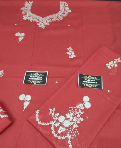 2pc Mix Brands Embroidered Lawn Set