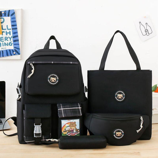 Nylon 4-Piece Backpack Set