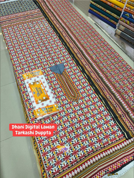 Nishat Gold Digital Lawn 3pc Set