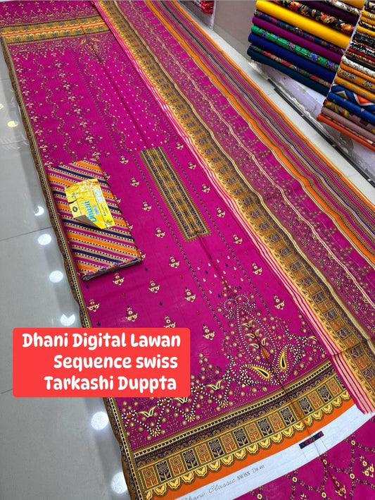 Nishat Gold Digital Lawn 3pc Set